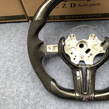 Load image into Gallery viewer, CZD auto parts for  BMW M2 F87 M3 F80 M4 F82 F83 M5 F10 M6 F06 F12 F13 X5 M F85 X6 M F86 carbon fiber steering wheel with alcantara leather side