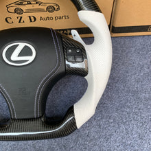 Load image into Gallery viewer, CZD auto parts carbon fiber steering wheel for Lexus IS250 /300 2006-2013 with white stitching