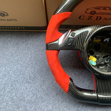 Load image into Gallery viewer, CZD auto parts for All Boxster models - 2013-2016 carbon fiber steering wheel with red alcantara leather side