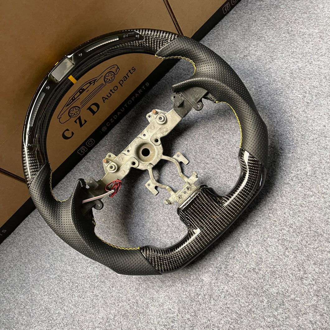 czd auto parts carbon fiber steering wheel for Infiniti Q40 Q60 2014-2015 with led shift light