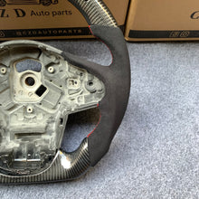 Load image into Gallery viewer, CZD auto parts for TOYOTA SUPRA A90 A91 MK5 2020-2021 carbon fiber steering wheel with black alcantara leather side &amp; LED