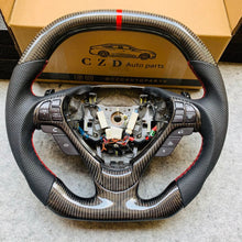 Load image into Gallery viewer, czd auto parts carbon fiber steering wheel for Acura TL/ILX with flat top and round bottom