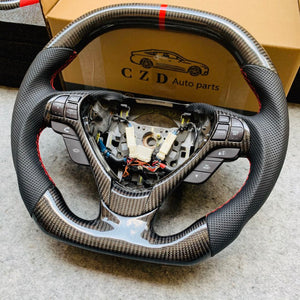 czd auto parts carbon fiber steering wheel for Acura TL/ILX with flat top and round bottom