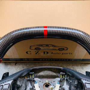 czd auto parts carbon fiber steering wheel for Acura TL/ILX with flat top and round bottom