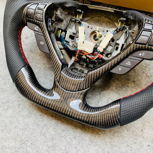 czd auto parts carbon fiber steering wheel for Acura TL/ILX with flat top and round bottom