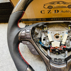 czd auto parts carbon fiber steering wheel for Acura TL/ILX with flat top and round bottom