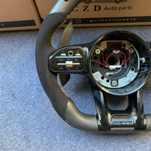 Load image into Gallery viewer, CZD auto parts for Mercedes Benz AMG A35 W177 GT C190 C43 W205 C63S W205 CLA35 C118 2019-2021 carbon fiber steering wheel with matte carbon fiber