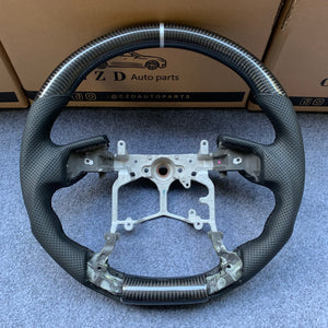 CZD For Toyota Tundra 2014/2015/2016/2017 carbon fiber steering wheel with perforated leather sides