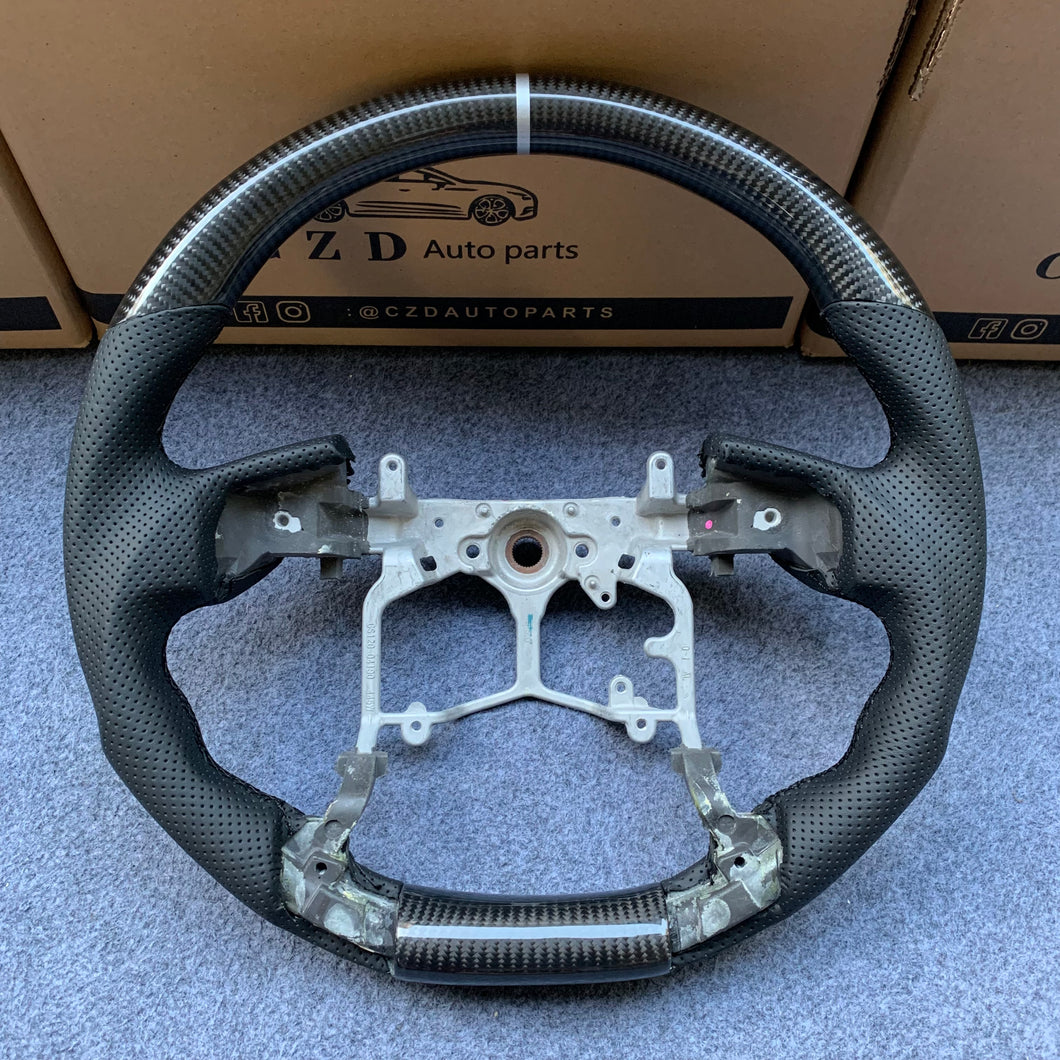 CZD For Toyota Tundra 2014/2015/2016/2017 carbon fiber steering wheel with perforated leather sides