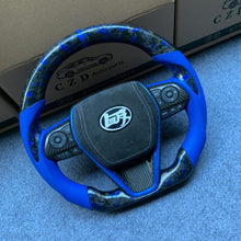Load image into Gallery viewer, CZD auto parts for Toyota Avalon 2019-2022 carbon fiber steering wheel  with  blue perforated leather