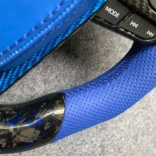 Load image into Gallery viewer, CZD Autoparts for Toyota Avalon 2019-2022 carbon fiber steering wheel blue smooth airbag cover