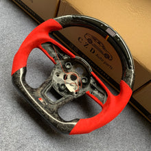 Load image into Gallery viewer, CZD auto parts for Audi A1 (8X) Sportback carbon fiber steering wheel with led &amp; red alcantara leather side