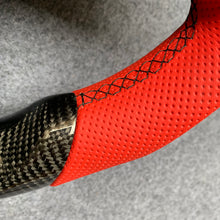Load image into Gallery viewer, CZD auto parts for Mercedes Benz W205 AMG C43 GLA 45 C218 W213 X253 C253 W166 W222 R172 R231 carbon fiber steering wheel with red perforated leather side