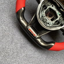 Load image into Gallery viewer, CZD auto parts for Mercedes Benz W205 AMG C43 GLA 45 C218 W213 X253 C253 W166 W222 R172 R231 carbon fiber steering wheel with red perforated leather side