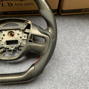 czd auto parts carbon fiber steering wheel for Honda civic 2006-2008 with black smooth leather