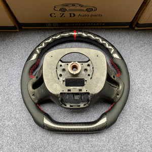 czd auto parts carbon fiber steering wheel for Honda civic 2006-2008 with black smooth leather