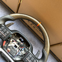 Load image into Gallery viewer, CZD auto parts for Ford F150 2021 2022 carbon fiber steering wheel with golden wire carbon