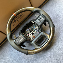 Load image into Gallery viewer, CZD auto parts for Ford F150 2021 2022 carbon fiber steering wheel with golden wire carbon