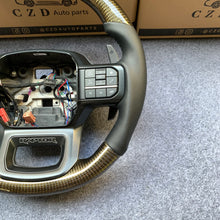 Load image into Gallery viewer, CZD auto parts for Ford F150 2021 2022 carbon fiber steering wheel with golden wire carbon