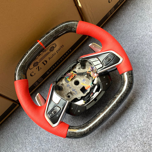 CZD auto parts carbon fiber steering wheel for Chevrolet Corvette C8 with original paddle shifters