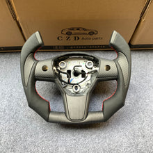 Load image into Gallery viewer, CZD auto parts for Tesla Model 3 2017-2020 carbon fiber steering wheel with F1 shape &amp; matte carbon