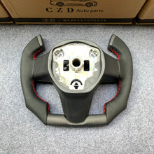 Load image into Gallery viewer, CZD auto parts for  Tesla Model 3 2017-2020 carbon fiber steering wheel F1 style with piano white button trim