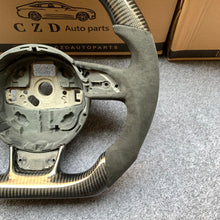 Load image into Gallery viewer, CZD auto parts for S6 (C7) carbon fiber steering wheel with alcantara leather side