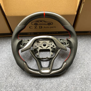 CZD Autoparts for Honda 10th gen Accord EXL EX LX 2018-2022 carbon fiber steering wheel gloss balck carbon fiber trim