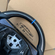 Load image into Gallery viewer, CZD autoparts for Chevrolet Corvette C7 2014-2019 carbon fiber steering wheel with black smooth leather side