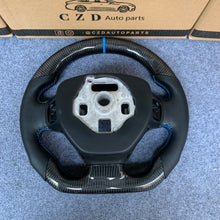 Load image into Gallery viewer, CZD autoparts for Chevrolet Corvette C7 2014-2019 carbon fiber steering wheel with black smooth leather side