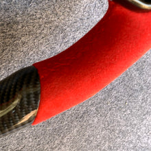 Load image into Gallery viewer, CZD auto parts for Mercedes Benz AMG A35 W177 GT C190 C43 W205 C63S W205 CLA35 C118 2019-2021 carbon fiber steering wheel with red alcantarra leather side &amp; LED