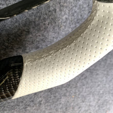 Load image into Gallery viewer, CZD auto parts for Infiniti QX50 2014-2018 carbon fiber steering wheel with white perforated leather side