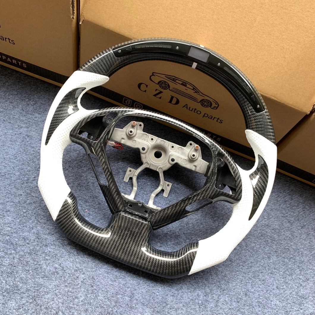 czd auto parts carbon fiber steering wheel for Infiniti QX50 2014-2018 with led shift light
