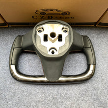 Load image into Gallery viewer, CZD auto parts for Tesla Model 3 2017-2020 carbon fiber steering wheel with yoke shape