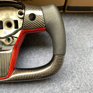 CZD Tesla Model 3 2017/2018/2019/2020 carbon fiber steering wheel WITH YOKE