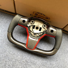 Load image into Gallery viewer, CZD Tesla Model 3 2017/2018/2019/2020 carbon fiber steering wheel WITH YOKE