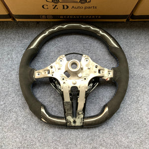 CZD Autoparts For BMW X5M X4 carbon fiber steering wheel with Japanese LED