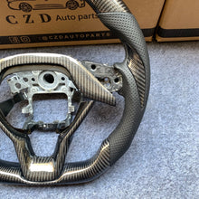 Load image into Gallery viewer, czd auto parts carbon fiber steering wheel for Honda 10th gen Accord EXL EX LX/Insight with gloss carbon fiber thumbgrips