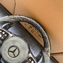 Load image into Gallery viewer, CZD auto parts for Mercedes Benz AMG A35 W177 GT C190 C43 W205 C63S W205 CLA35 C118 2019-2021 carbon fiber steering wheel with alcantarra leather &amp; forged carbon