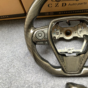 CZD auto parts for Toyota Avalon 2018-2022 carbon fiber steering wheel with all black