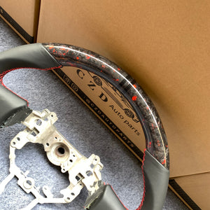 czd auto parts carbon fiber steering wheel for Toyota BRZ 2012-2016 with red stitch