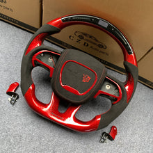 Load image into Gallery viewer, CZD auto parts for Dodge Charger 2015-2021 carbon fiber steering wheel with embroidery airbag cover