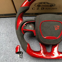 Load image into Gallery viewer, CZD auto parts for Dodge Durango 2018-2021 carbon fiber steering wheel with embroidery airbag cover