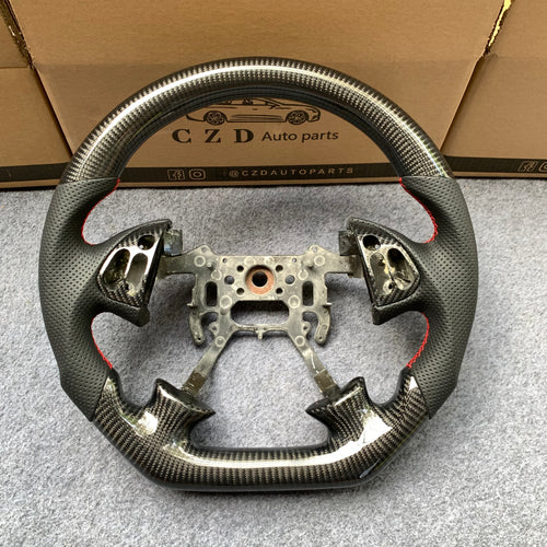 CZD Autoparts For Acura 2004-06 TL/TL Type R carbon fiber steering wheel gloss carbon fiber button cover