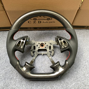 CZD Autoparts For Acura 2004-06 TL/TL Type R carbon fiber steering wheel gloss carbon fiber button cover