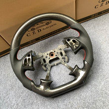 Load image into Gallery viewer, CZD Autoparts For 2004-2006 3thgen Acura TL carbon fiber steering wheel gloss carbon fiber button cover