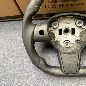 CZD Tesla Model 3 2017/2018/2019/2020 carbon fiber steering wheel wit forged