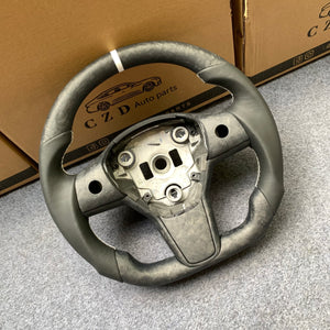 CZD Tesla Model 3 2017/2018/2019/2020 carbon fiber steering wheel wit forged