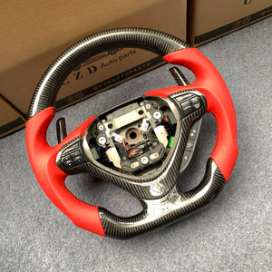 czd auto parts carbon fiber steering wheel for Acura TSX 2009-2014 with lengthen paddle shifters