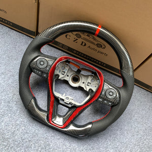 czd auto parts carbon fiber steering wheel for Corolla 2019-2020 with perforated leather